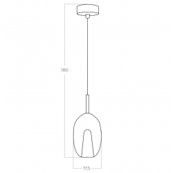 GRACE B CLEAR LAMPA WISZĄCA AZ6272 AZZARDO